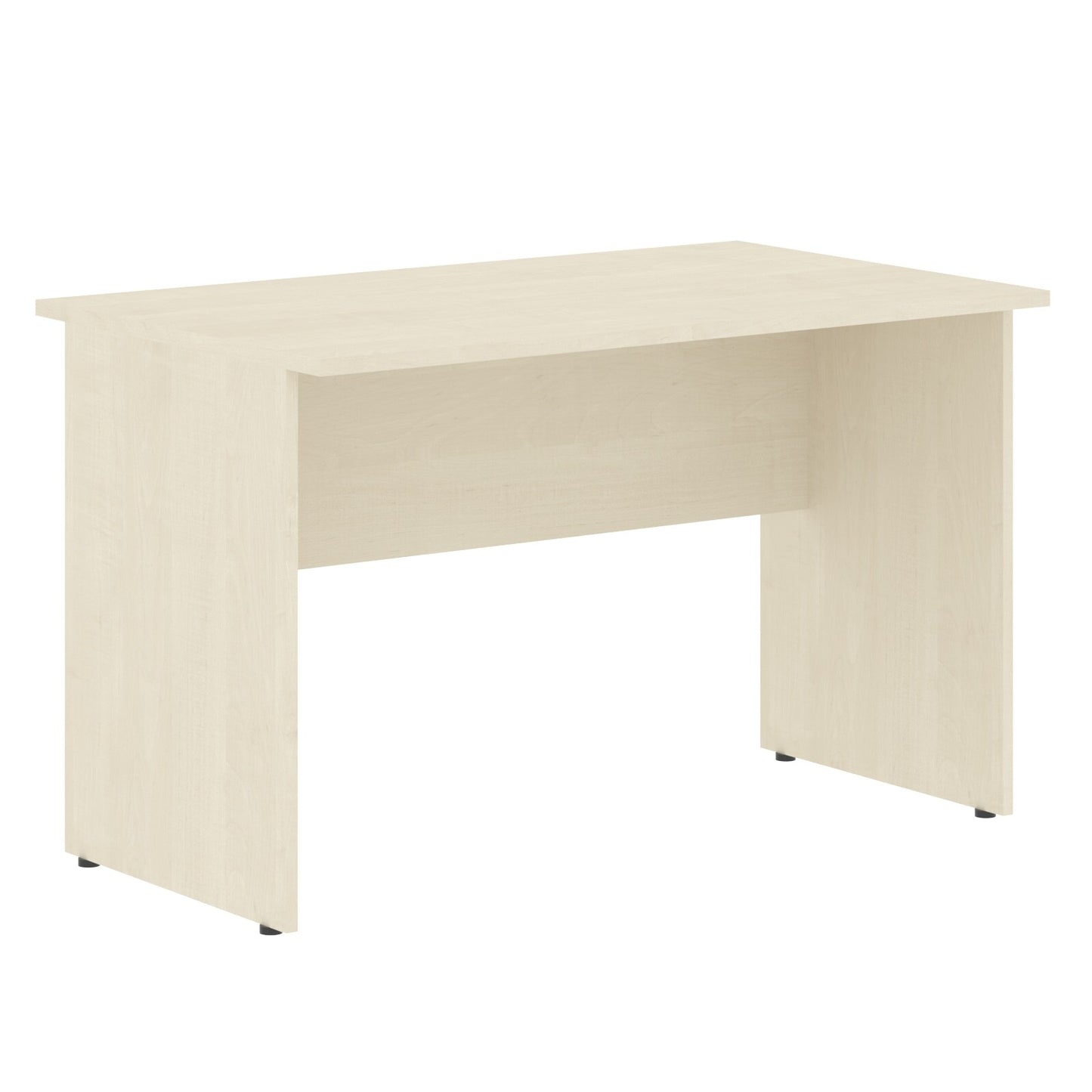 RECTANGULAR SHAPE DESK, MADE IN E1 LAMINATE CHIPBOPARD,WITH WOODEN MODESTY PANEL AND LEGS