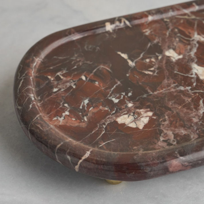 Loulou Levanto Marble Decorative Platter - 20x31 cm