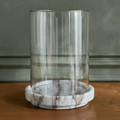 Nouf Voila Marble Hurricane Candleholder - 23 cm