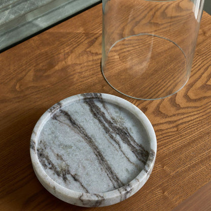 Nouf Voila Marble Hurricane Candleholder - 23 cm