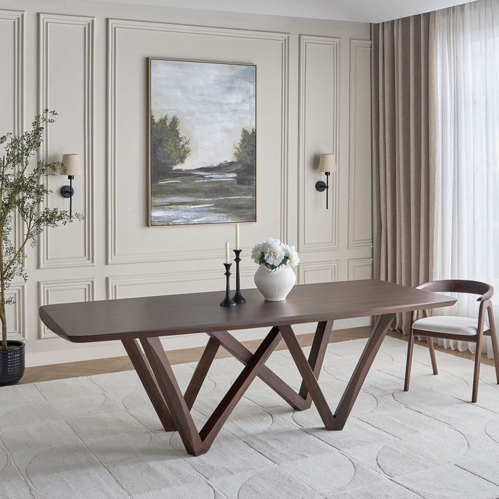 Edmonton 8-Seater Wooden Top Dining Table