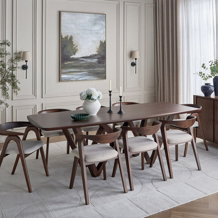 Edmonton 8-Seater Wooden Top Dining Table