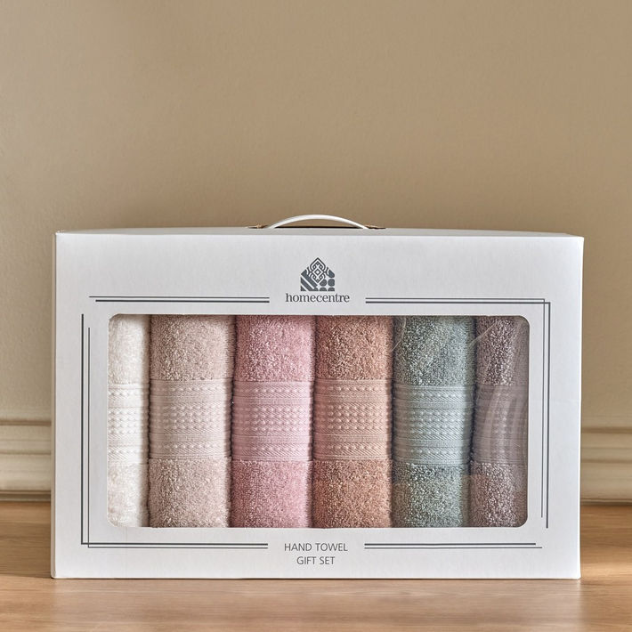 Felix 6-Piece Cotton Hand Towel Set - 50x70 cm