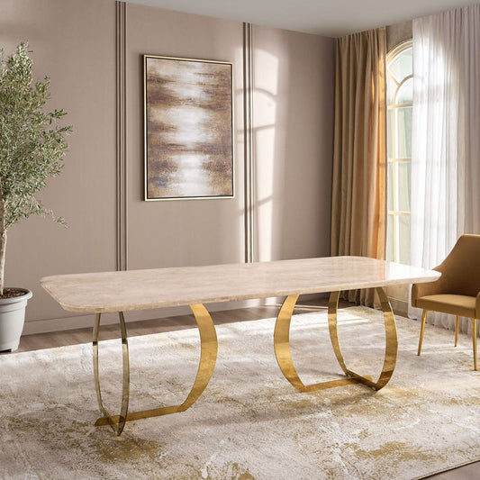 Corvino 8-Seater Marble Top Dining Table