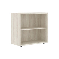 LOW HEIGHT CABINET, MADE IN E1 LAMINATE CHIPBOARD, WITH OPEN SHELVES