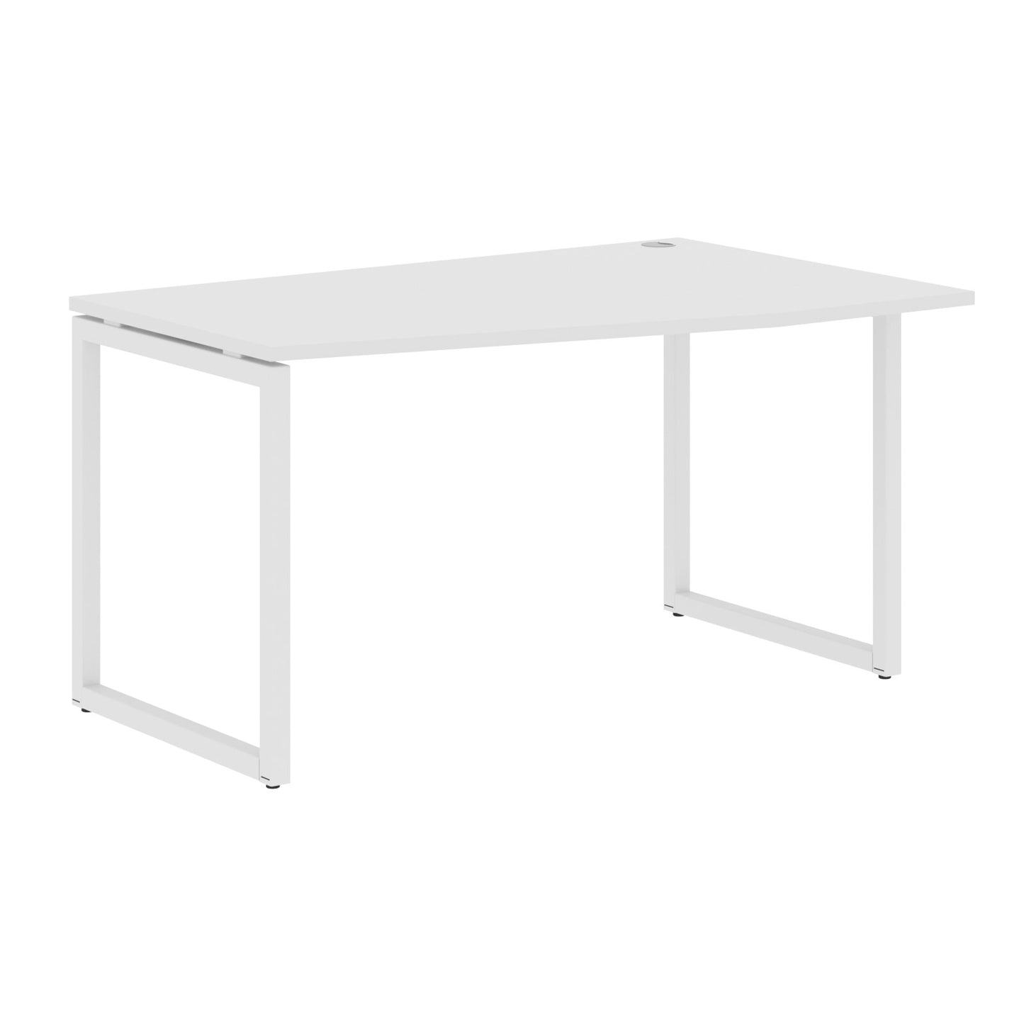 L SHAPE DESK MADE IN 25MM MFC TOP, E1 LAMINATE CHIPBOARD WITH WOODEN MODESTY PANEL 40X40MM METAL O SHAPE FRAMES