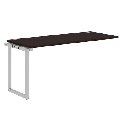 RECTANGULAR SHAPE CLUSTER OF 01 WORKSTATION EXTENSION MADE IN 25MM MFC TOP, E1 LAMINATE CHIPBOARD WITH WOODEN MODESTY PANEL 40X40MM METAL O SHAPE FRAMES