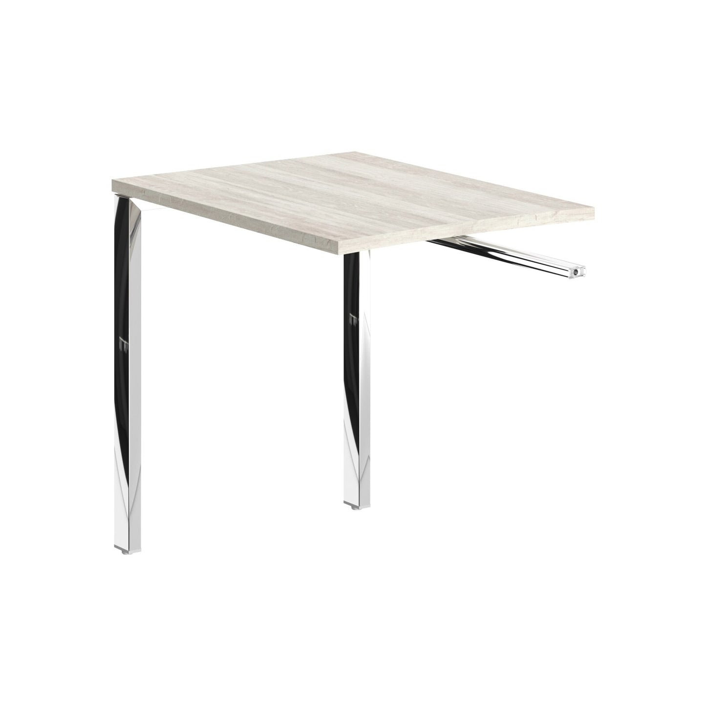 RECTANGULAR SHAPE DESK EXTENSION MADE IN 25MM MFC TOP, E1 LAMINATE CHIPBOARD, 40X40MM METAL U SHAPE FRAMES