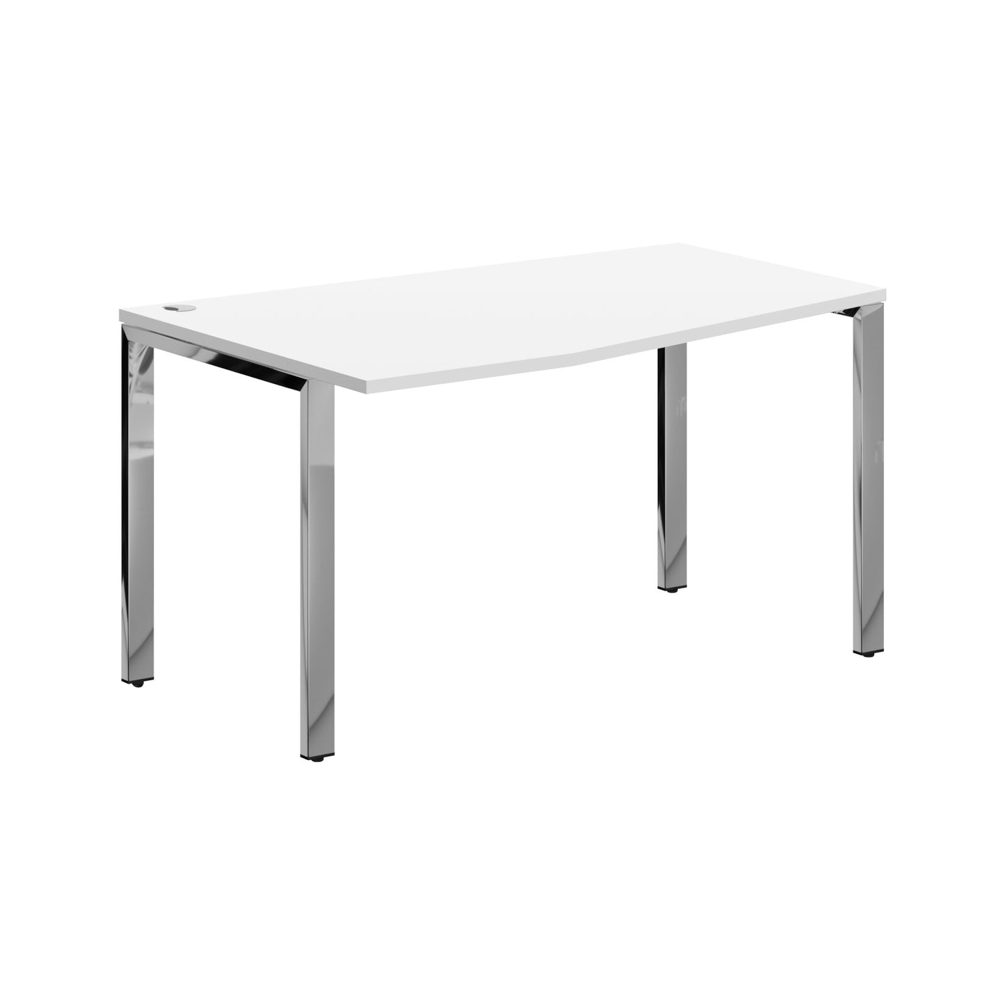L SHAPE DESK DESK MADE IN 25MM MFC TOP, E1 LAMINATE CHIPBOARD 40X20MM METAL GLOSSY FRAMES
