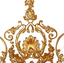 Luxurious Gold Rococo-Style Wall Panel