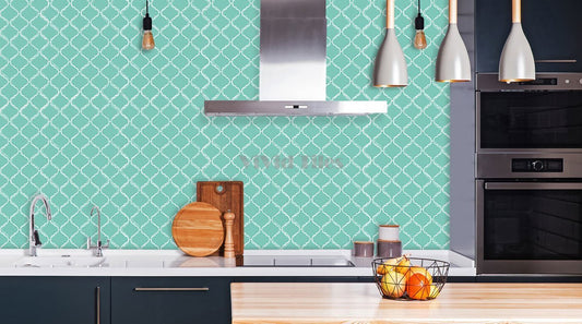 2.5mm Green color with white grout for home decor -HB518 by Vivid Tiles | Souqify