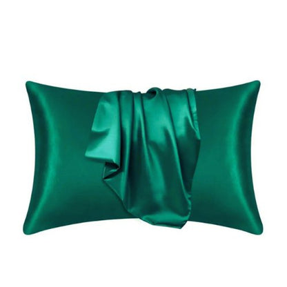 2 Pieces Pillowcases Silky Satin pillow cover set Hair Skin, Green Color. by 5 | Souqify