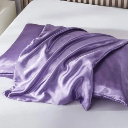 2 Pieces Pillowcases Silky Satin pillow cover set Hair Skin, Lavander Color.