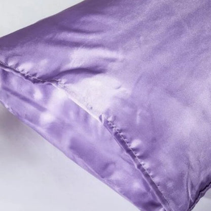 2 Pieces Pillowcases Silky Satin pillow cover set Hair Skin, Lavander Color.
