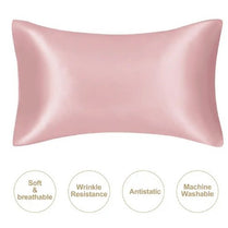 2 Pieces Pillowcases Silky Satin pillow cover set Hair Skin, Old Pink Color. by 5 | Souqify