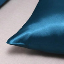 2 Pieces Pillowcases Silky Satin pillow cover set Hair Skin, Yale Blue Color. by 5 | Souqify