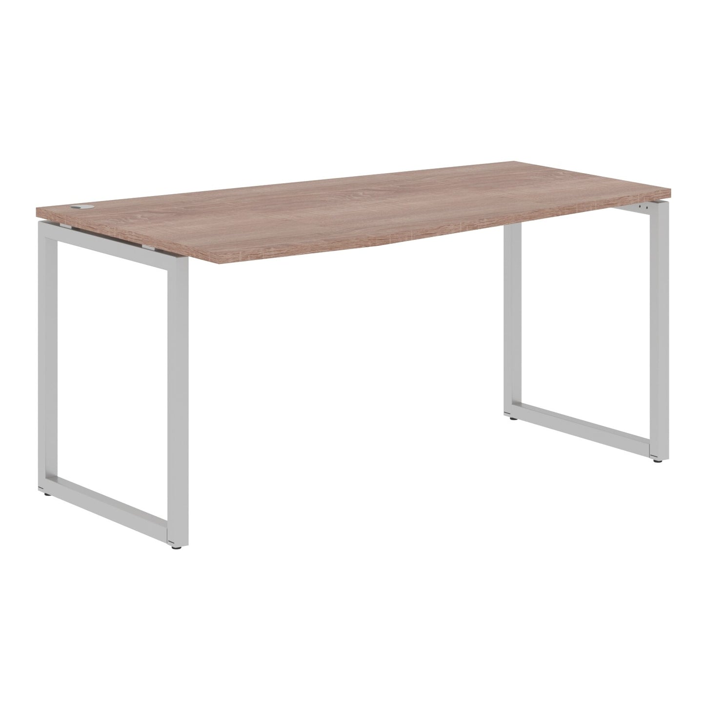 L SHAPE DESK MADE IN 25MM MFC TOP, E1 LAMINATE CHIPBOARD WITH WOODEN MODESTY PANEL 40X40MM METAL O SHAPE FRAMES