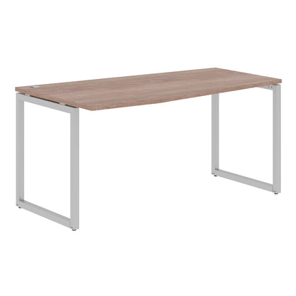 L SHAPE DESK MADE IN 25MM MFC TOP, E1 LAMINATE CHIPBOARD WITH WOODEN MODESTY PANEL 40X40MM METAL O SHAPE FRAMES