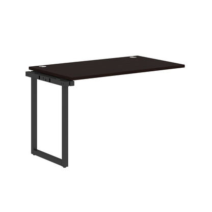RECTANGULAR SHAPE CLUSTER OF 01 WORKSTATION EXTENSION MADE IN 25MM MFC TOP, E1 LAMINATE CHIPBOARD WITH WOODEN MODESTY PANEL 40X40MM METAL O SHAPE FRAMES