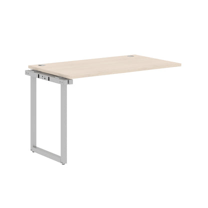 RECTANGULAR SHAPE CLUSTER OF 01 WORKSTATION EXTENSION MADE IN 25MM MFC TOP, E1 LAMINATE CHIPBOARD WITH WOODEN MODESTY PANEL 40X40MM METAL O SHAPE FRAMES