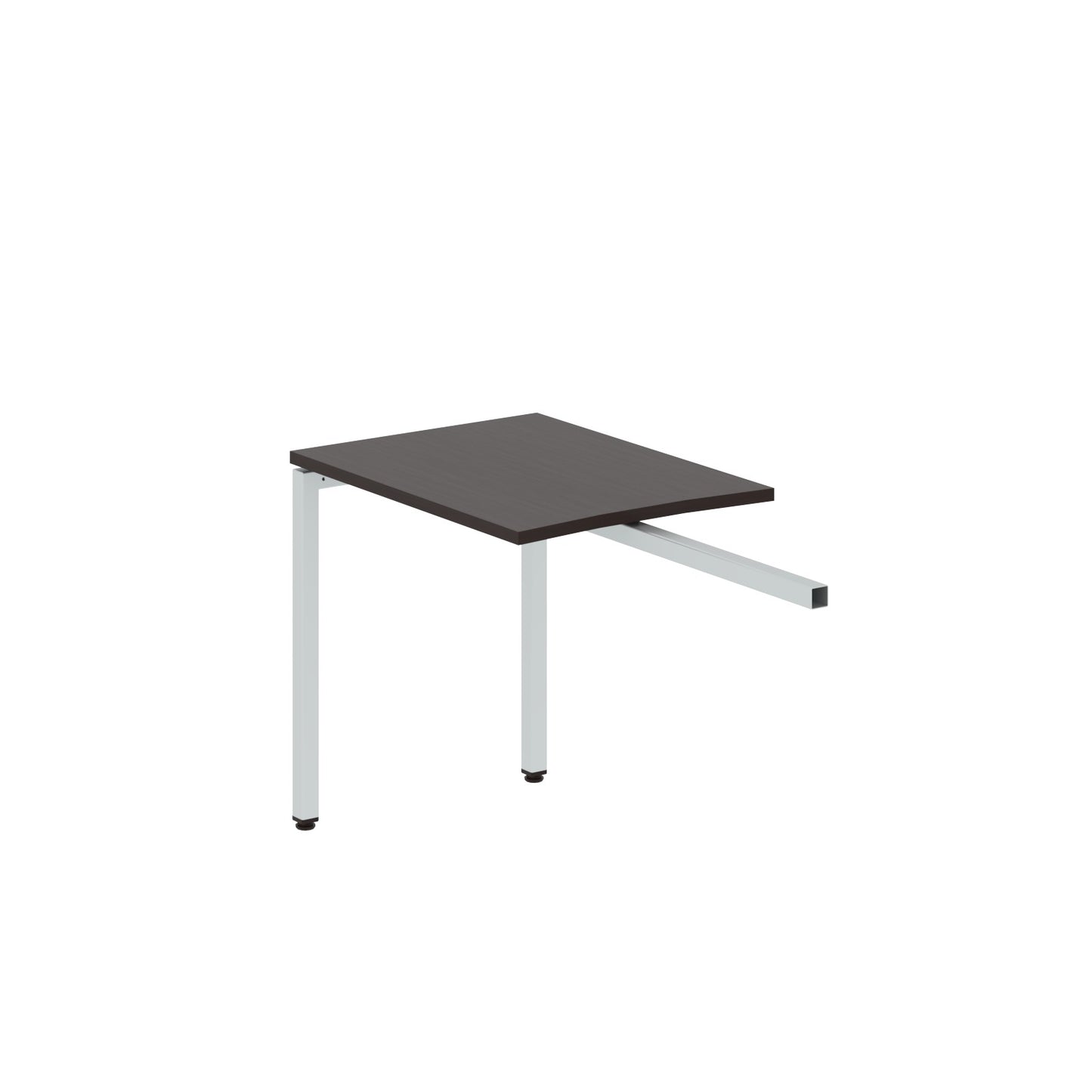 RECTANGULAR SHAPE DESK EXTENSION MADE IN 25MM MFC TOP, E1 LAMINATE CHIPBOARD WITH WOODEN MODESTY PANEL 40X40MM METAL U SHAPE FRAMES