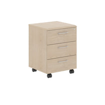 THREE DRAWER MOBILE PEDESTAL, MADE IN E1 LAMINATE CHIPBOARD