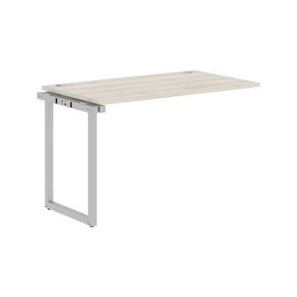 RECTANGULAR SHAPE CLUSTER OF 01 WORKSTATION EXTENSION MADE IN 25MM MFC TOP, E1 LAMINATE CHIPBOARD WITH WOODEN MODESTY PANEL 40X40MM METAL O SHAPE FRAMES