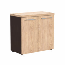 HIGH EXECUTIVE LOW HEIGHT CABINET, MADE IN E1 LAMINATE CHIPBOARD, WITH WOODEN SWING DOORS