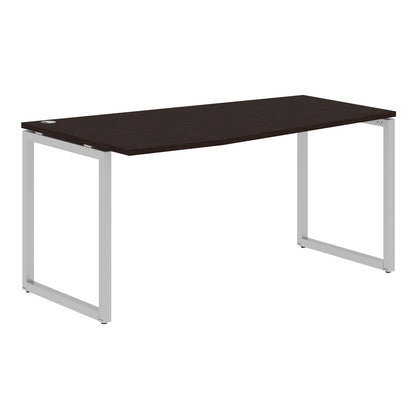 L SHAPE DESK MADE IN 25MM MFC TOP, E1 LAMINATE CHIPBOARD WITH WOODEN MODESTY PANEL 40X40MM METAL O SHAPE FRAMES