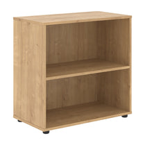 MEDIUM HEIGHT CABINET, MADE IN E1 LAMINATE CHIPBOARD, WITH OPEN SHELVES