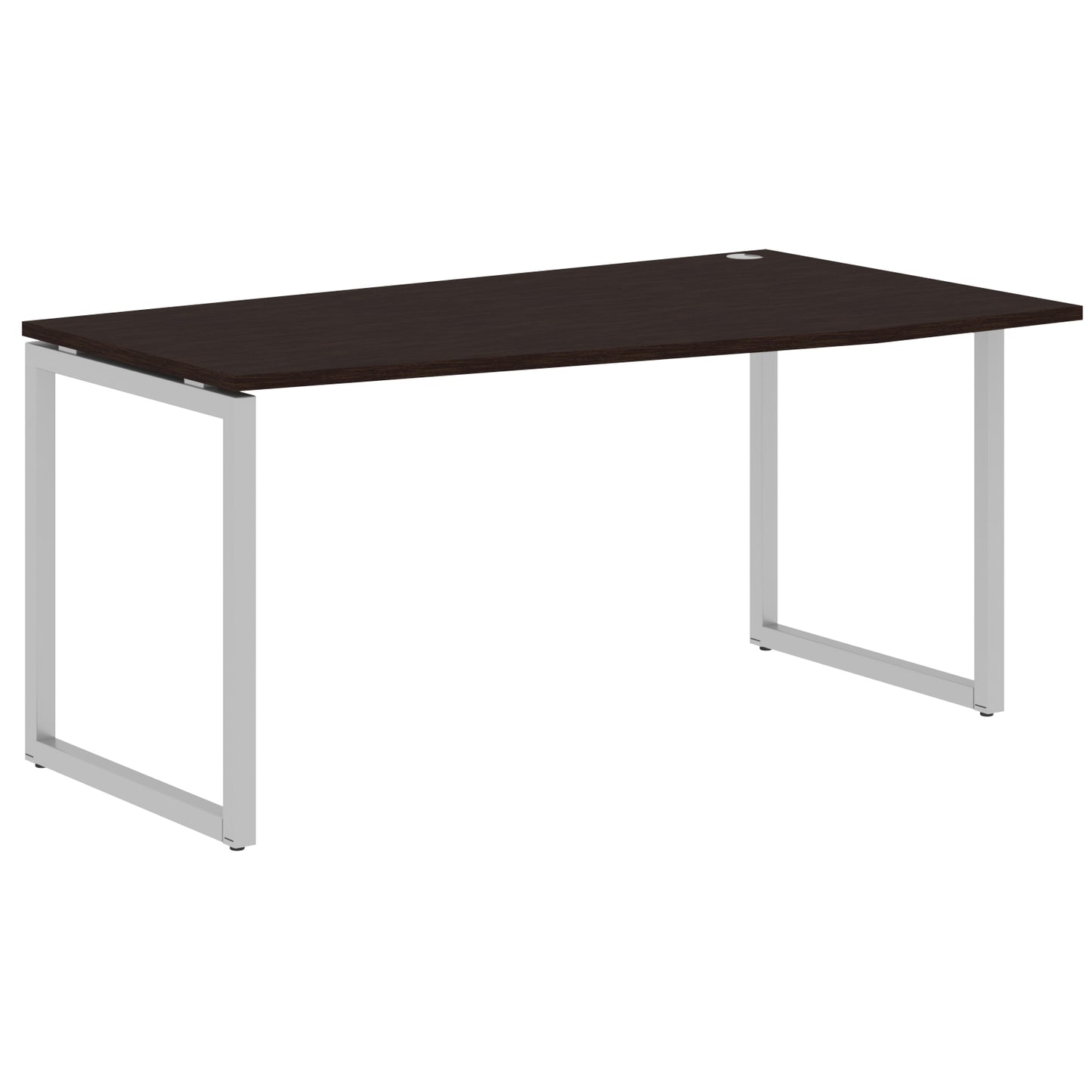 L SHAPE DESK MADE IN 25MM MFC TOP, E1 LAMINATE CHIPBOARD WITH WOODEN MODESTY PANEL 40X40MM METAL O SHAPE FRAMES