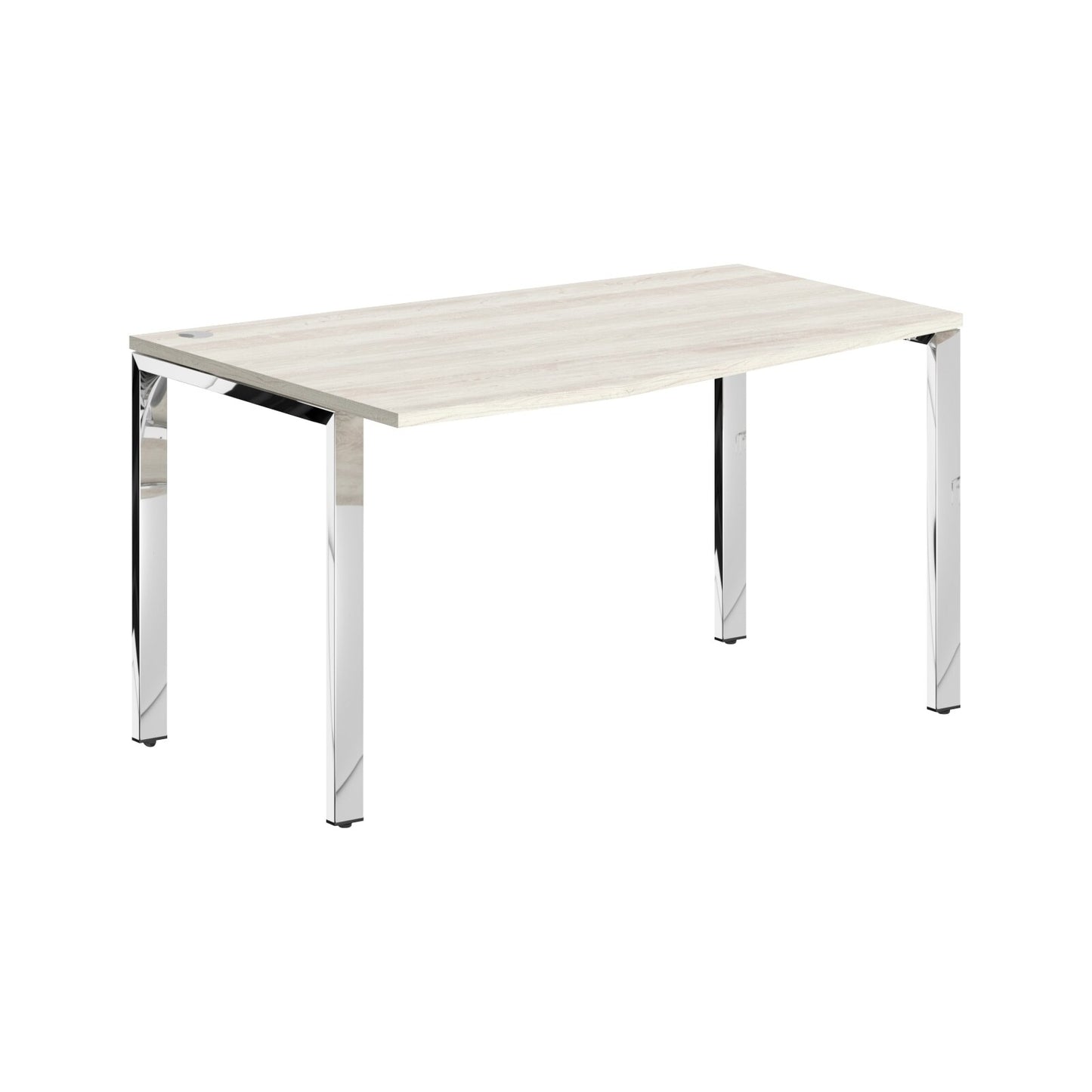 L SHAPE DESK DESK MADE IN 25MM MFC TOP, E1 LAMINATE CHIPBOARD 40X20MM METAL GLOSSY FRAMES