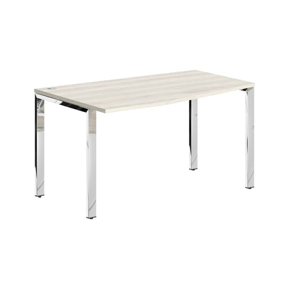 L SHAPE DESK DESK MADE IN 25MM MFC TOP, E1 LAMINATE CHIPBOARD 40X20MM METAL GLOSSY FRAMES