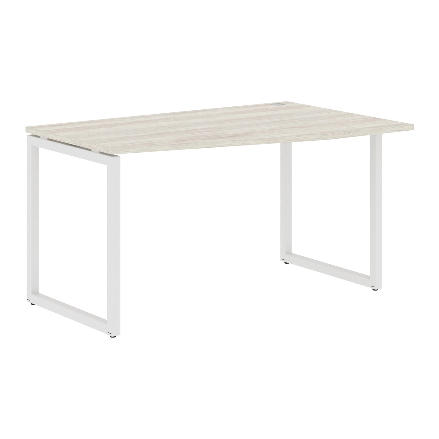 L SHAPE DESK MADE IN 25MM MFC TOP, E1 LAMINATE CHIPBOARD WITH WOODEN MODESTY PANEL 40X40MM METAL O SHAPE FRAMES