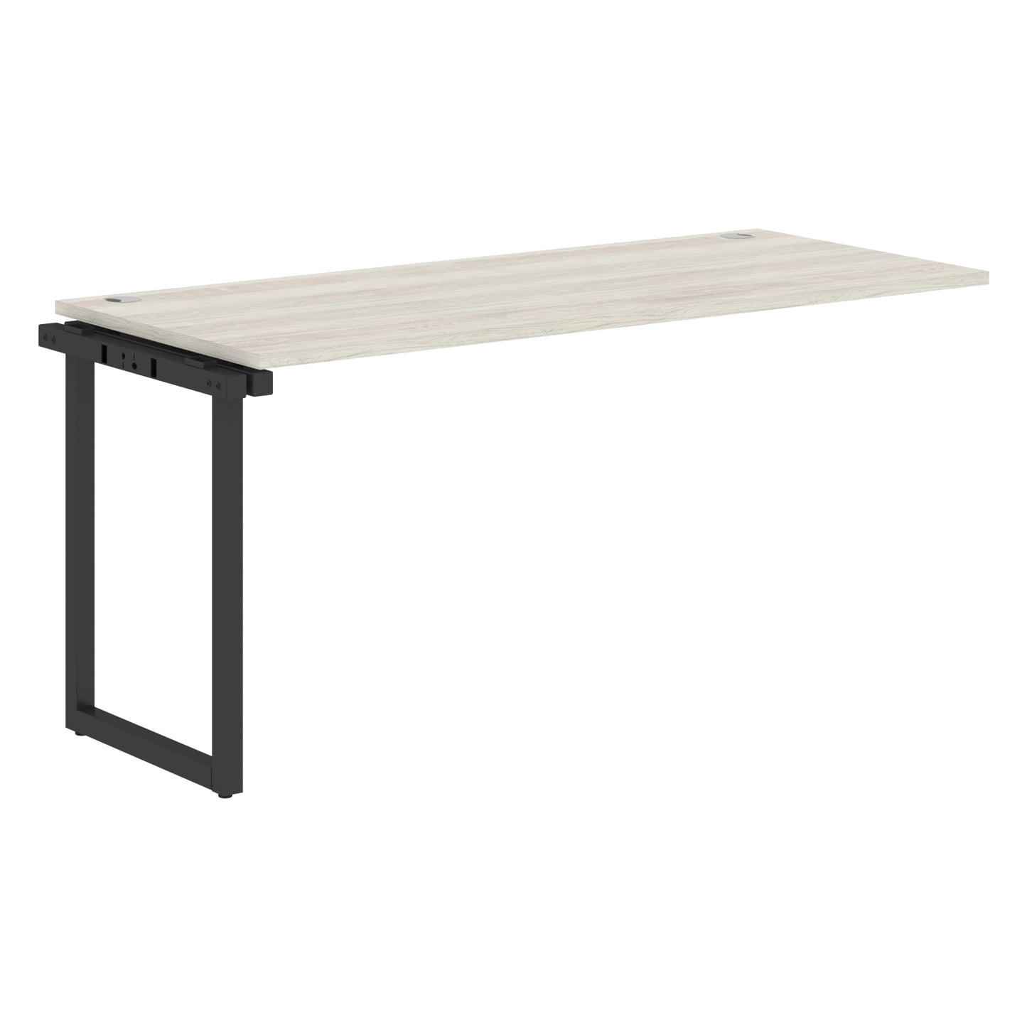 RECTANGULAR SHAPE CLUSTER OF 01 WORKSTATION EXTENSION MADE IN 25MM MFC TOP, E1 LAMINATE CHIPBOARD WITH WOODEN MODESTY PANEL 40X40MM METAL O SHAPE FRAMES