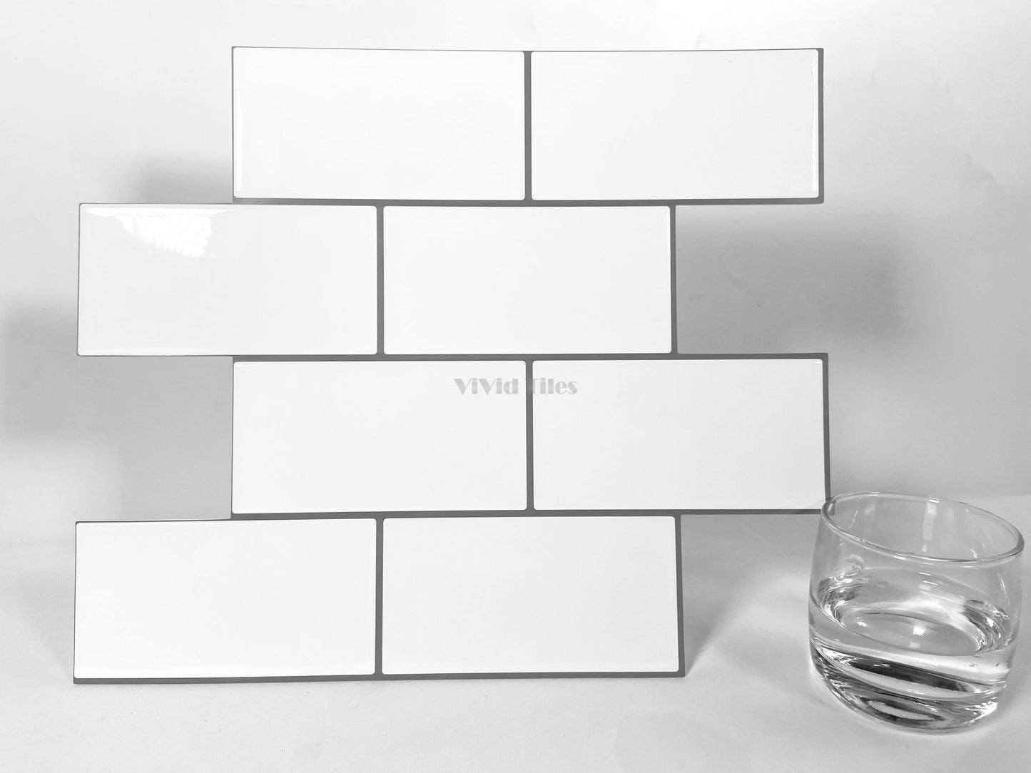 Thicker Upgrde White Subway Vinyl Tile