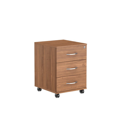 THREE DRAWER MOBILE PEDESTAL, MADE IN E1 LAMINATE CHIPBOARD