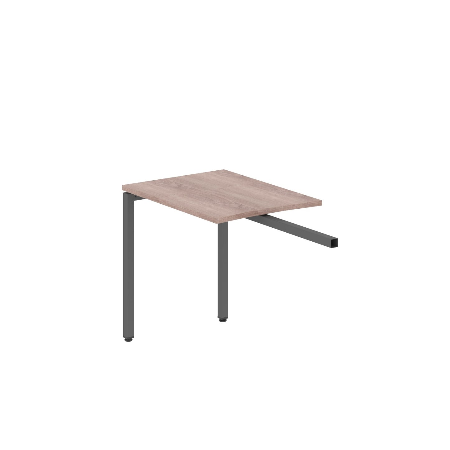 RECTANGULAR SHAPE DESK EXTENSION MADE IN 25MM MFC TOP, E1 LAMINATE CHIPBOARD WITH WOODEN MODESTY PANEL 40X40MM METAL U SHAPE FRAMES