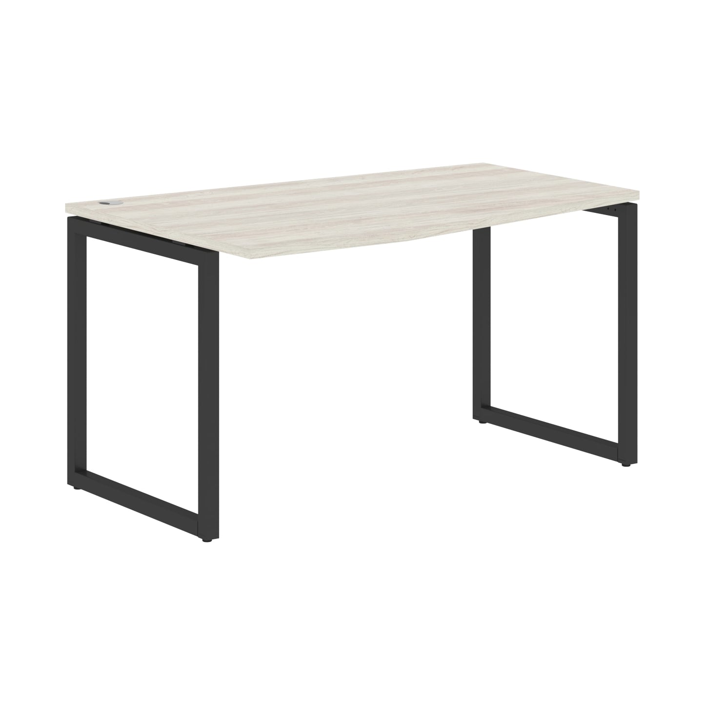 L SHAPE DESK MADE IN 25MM MFC TOP, E1 LAMINATE CHIPBOARD WITH WOODEN MODESTY PANEL 40X40MM METAL O SHAPE FRAMES