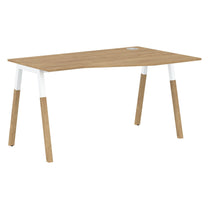 EXECUTIVE MODERN DESIGN L SHAPE DESK, MADE IN E1 LAMINATE CHIPBOPARD, WITH SLANTED SHAPE METAL/WOODEN LEGS