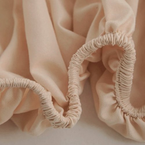 3 Pieces Fitted Bedsheet Set, Plain Beige Color, Various Sizes by 5 | Souqify