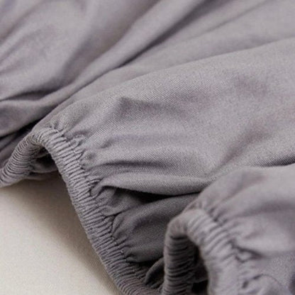 3 Pieces Fitted Bedsheet Set Plain Gray Color, Various Sizes
