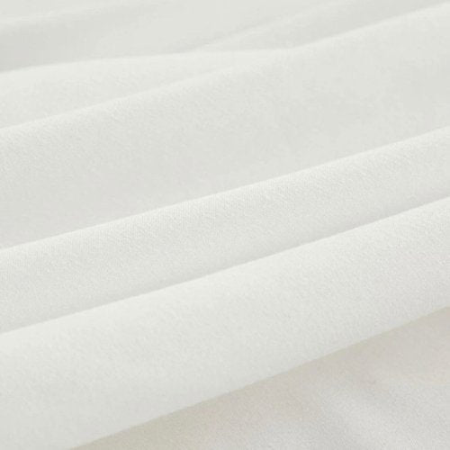 3 Pieces Fitted Bedsheet Set, Plain White Color, Various Sizes by 5 | Souqify