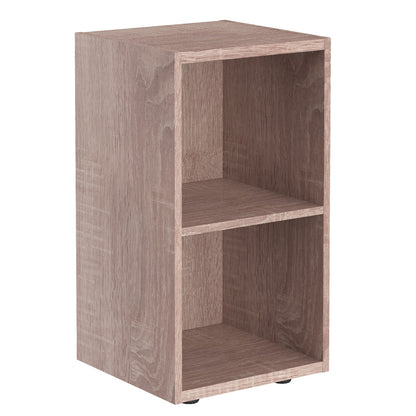 LOW HEIGHT CABINET, MADE IN E1 LAMINATE CHIPBOARD, WITH OPEN SHELVES