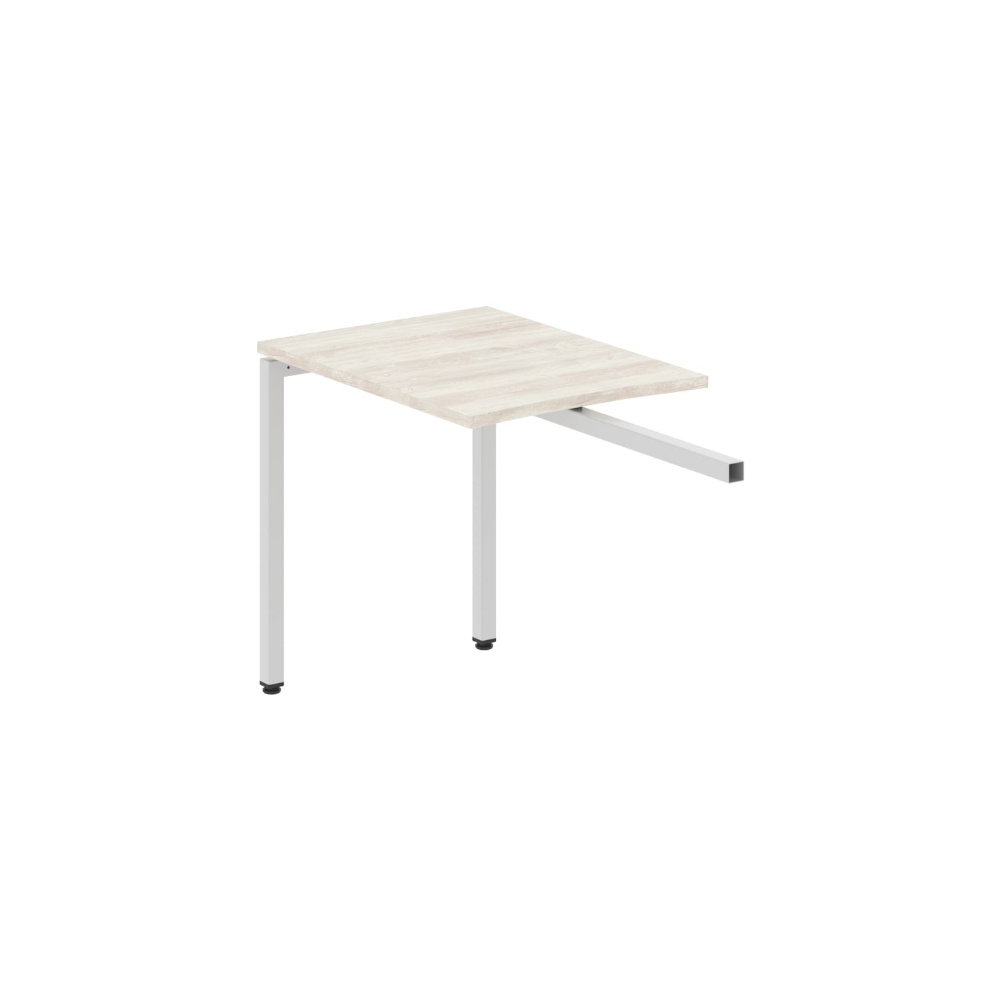 RECTANGULAR SHAPE DESK EXTENSION MADE IN 25MM MFC TOP, E1 LAMINATE CHIPBOARD WITH WOODEN MODESTY PANEL 40X40MM METAL U SHAPE FRAMES