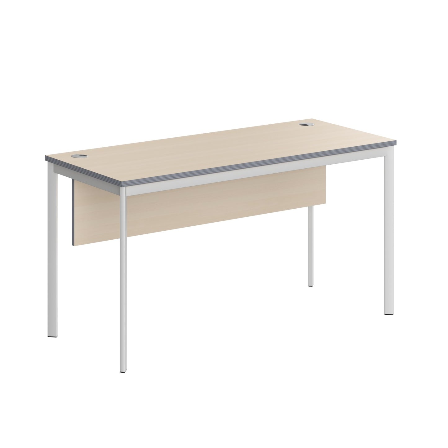 RECTANGULAR SHAPE DESK MADE IN 25MM MFC TOP, MODESTY PANEL, E1 LAMINATE CHIPBOARD 40X20MM METAL FRAMES