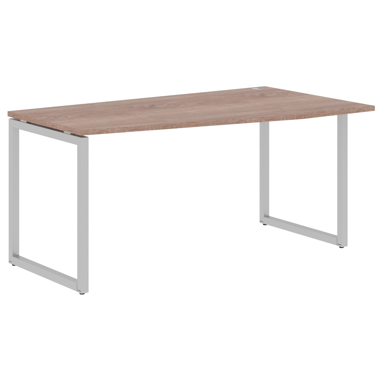 L SHAPE DESK MADE IN 25MM MFC TOP, E1 LAMINATE CHIPBOARD WITH WOODEN MODESTY PANEL 40X40MM METAL O SHAPE FRAMES