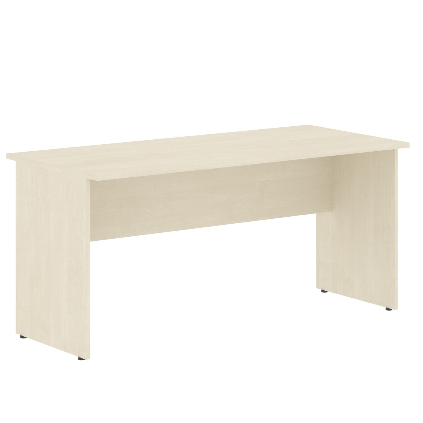 RECTANGULAR SHAPE DESK, MADE IN E1 LAMINATE CHIPBOPARD,WITH WOODEN MODESTY PANEL AND LEGS