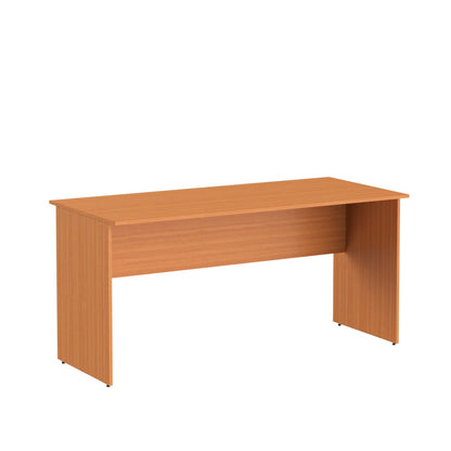 RECTANGULAR SHAPE DESK, MADE IN E1 LAMINATE CHIPBOPARD,WITH WOODEN MODESTY PANEL AND LEGS