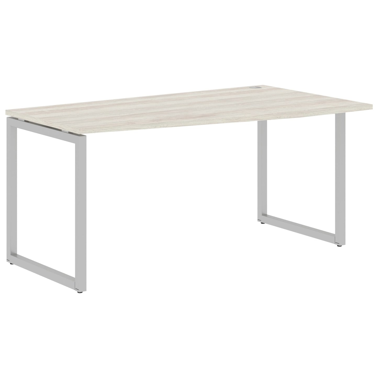 L SHAPE DESK MADE IN 25MM MFC TOP, E1 LAMINATE CHIPBOARD WITH WOODEN MODESTY PANEL 40X40MM METAL O SHAPE FRAMES